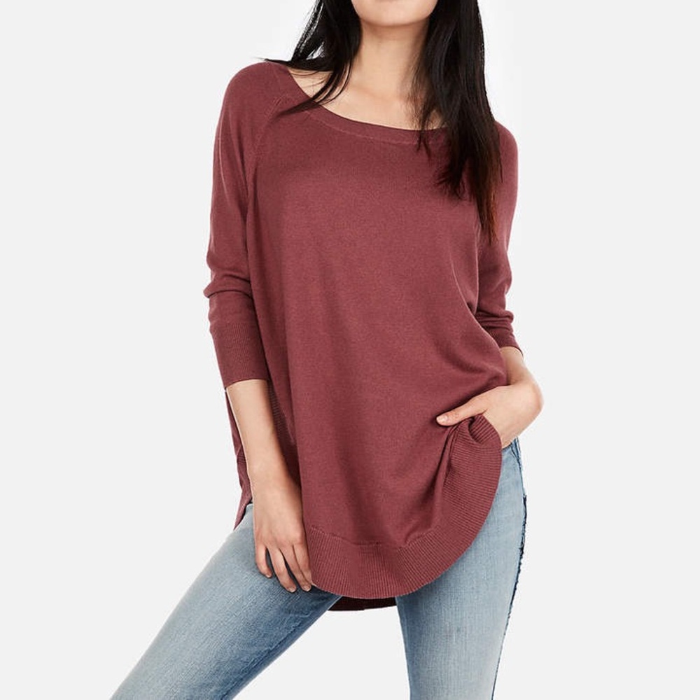 Express Circle Hem Tunic Sweater